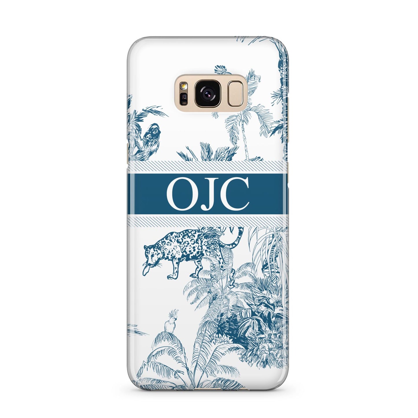 Personalised Tropical Toile Samsung Galaxy S8 Plus Case