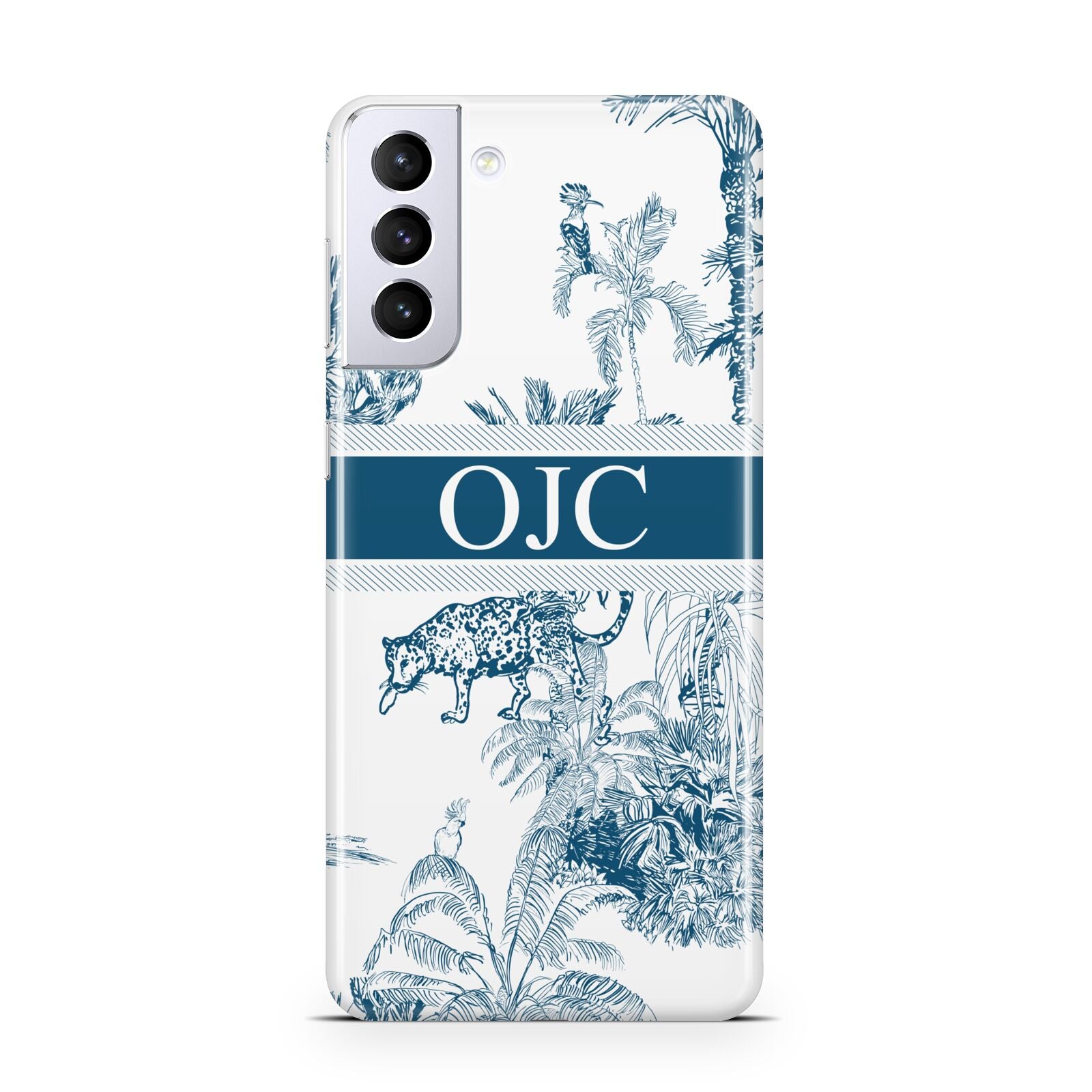 Personalised Tropical Toile Samsung S21 Plus Case