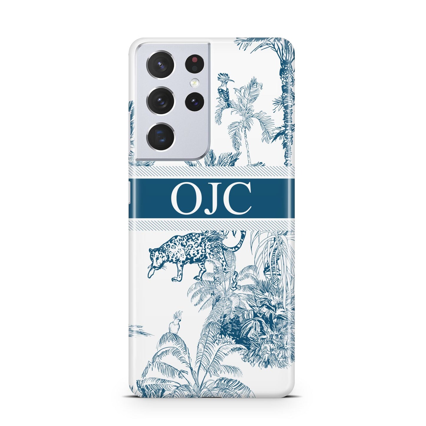 Personalised Tropical Toile Samsung S21 Ultra Case