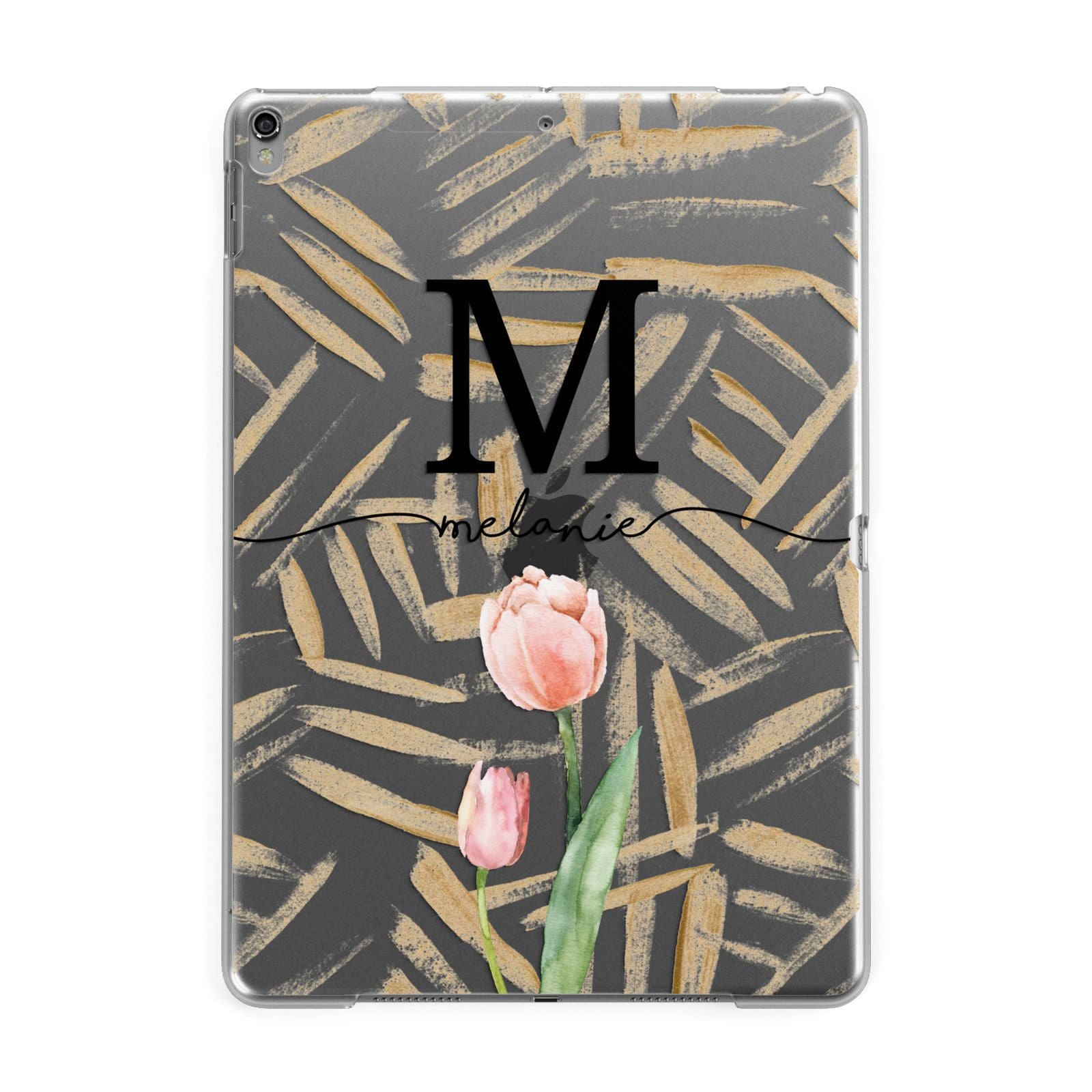 Personalised Tulip Apple iPad Grey Case