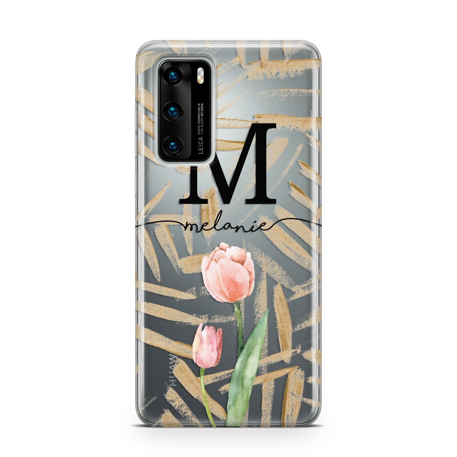 Personalised Tulip Huawei P40 Phone Case