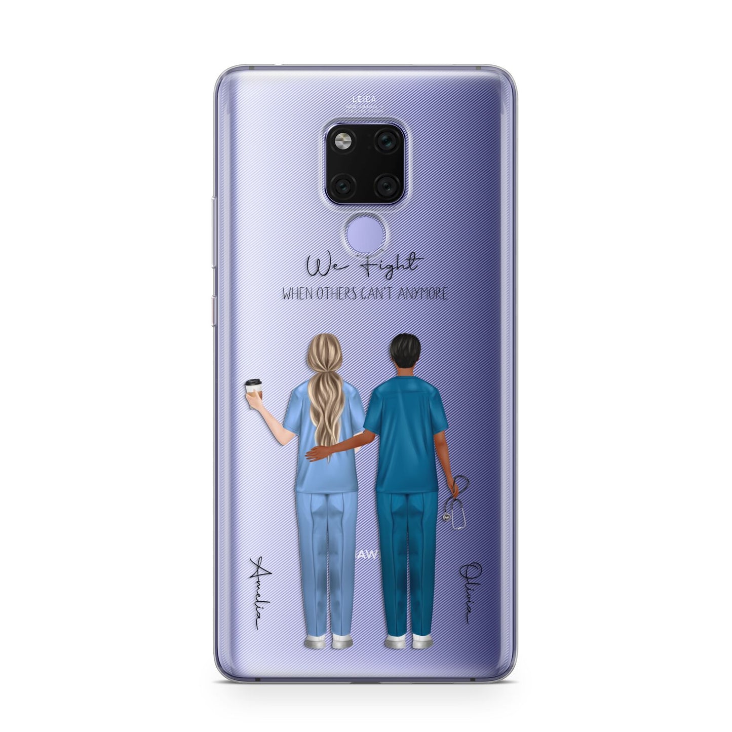 Personalised Two Nurses Huawei Mate 20X Phone Case