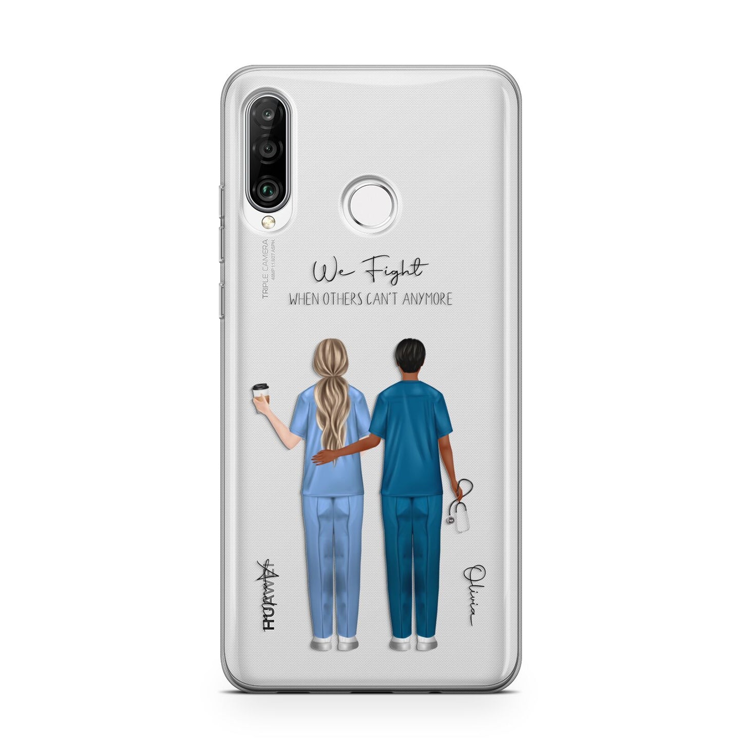 Personalised Two Nurses Huawei P30 Lite Phone Case