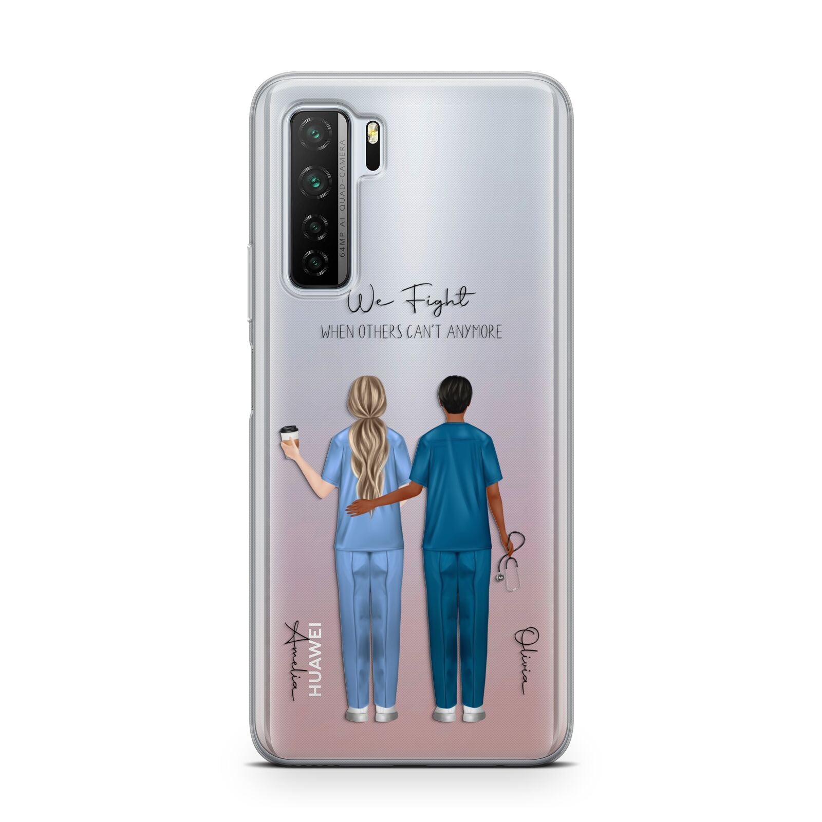 Personalised Two Nurses Huawei P40 Lite 5G Phone Case