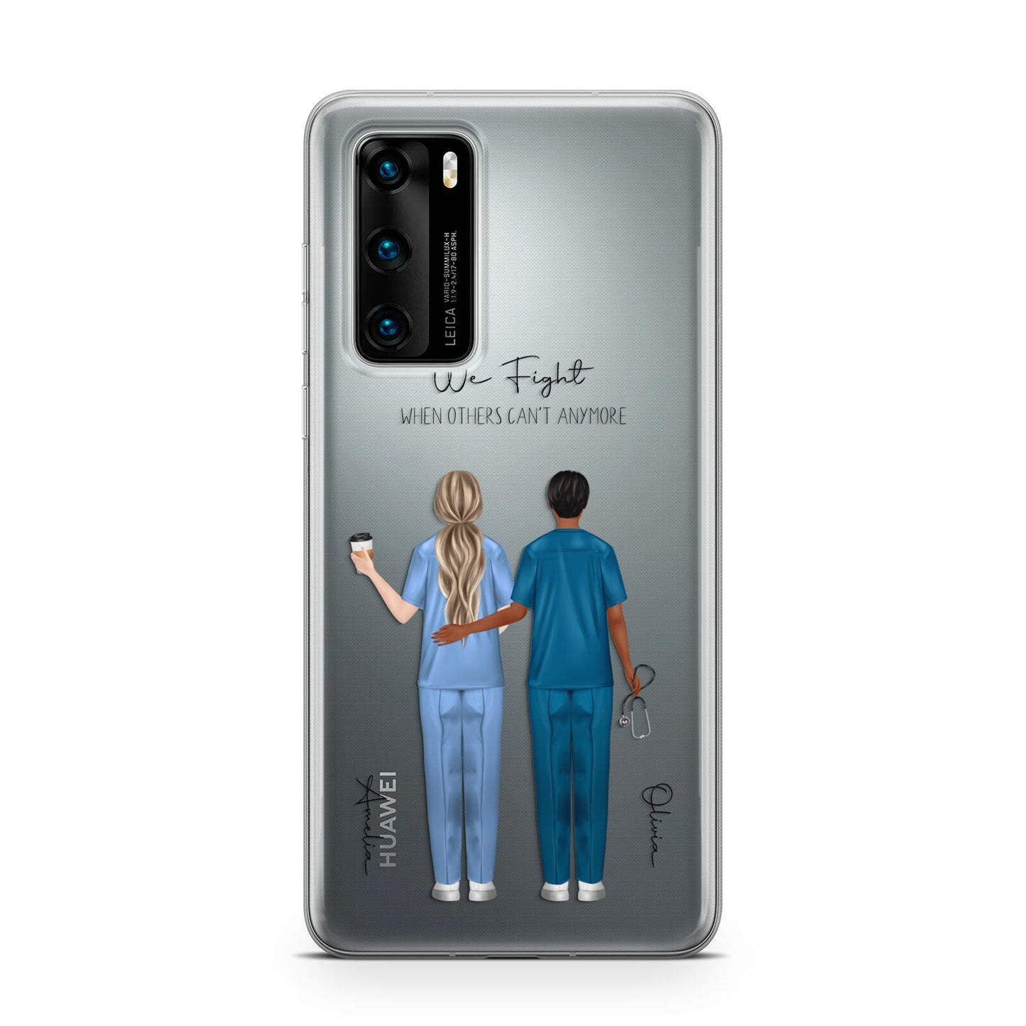 Personalised Two Nurses Huawei P40 Phone Case