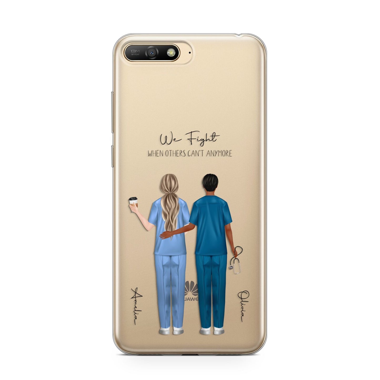 Personalised Two Nurses Huawei Y6 2018