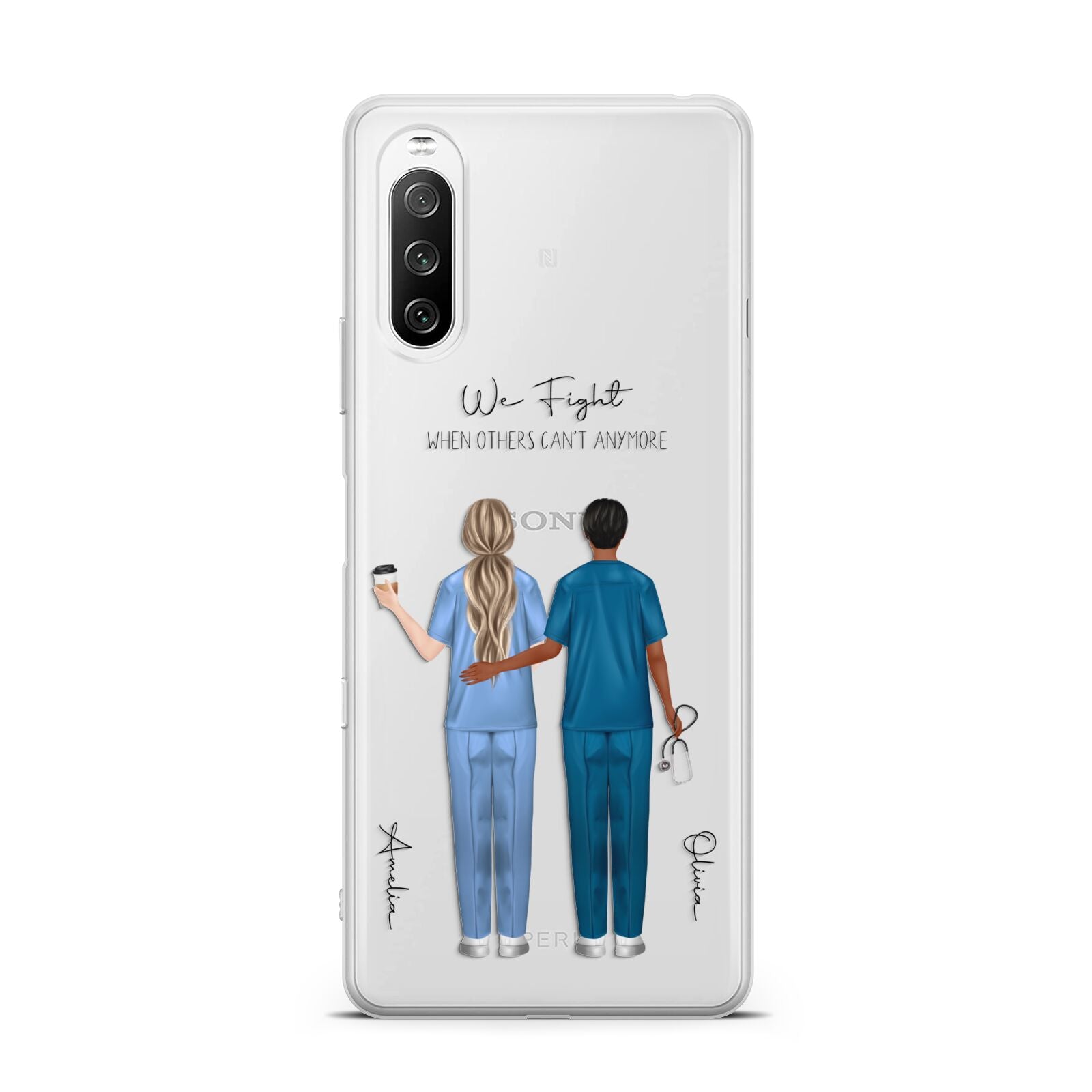 Personalised Two Nurses Sony Xperia 10 III Case