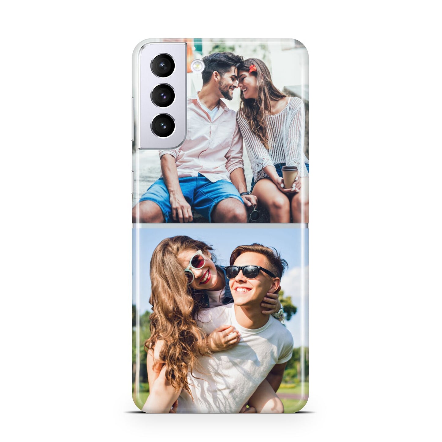 Personalised Two Photos Collage Samsung S21 Plus Phone Case