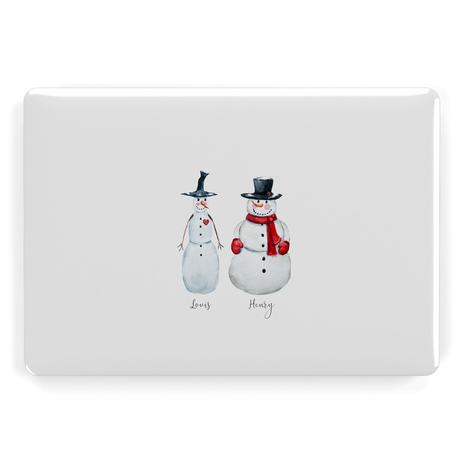 Personalised Two Snowmen Apple MacBook Case