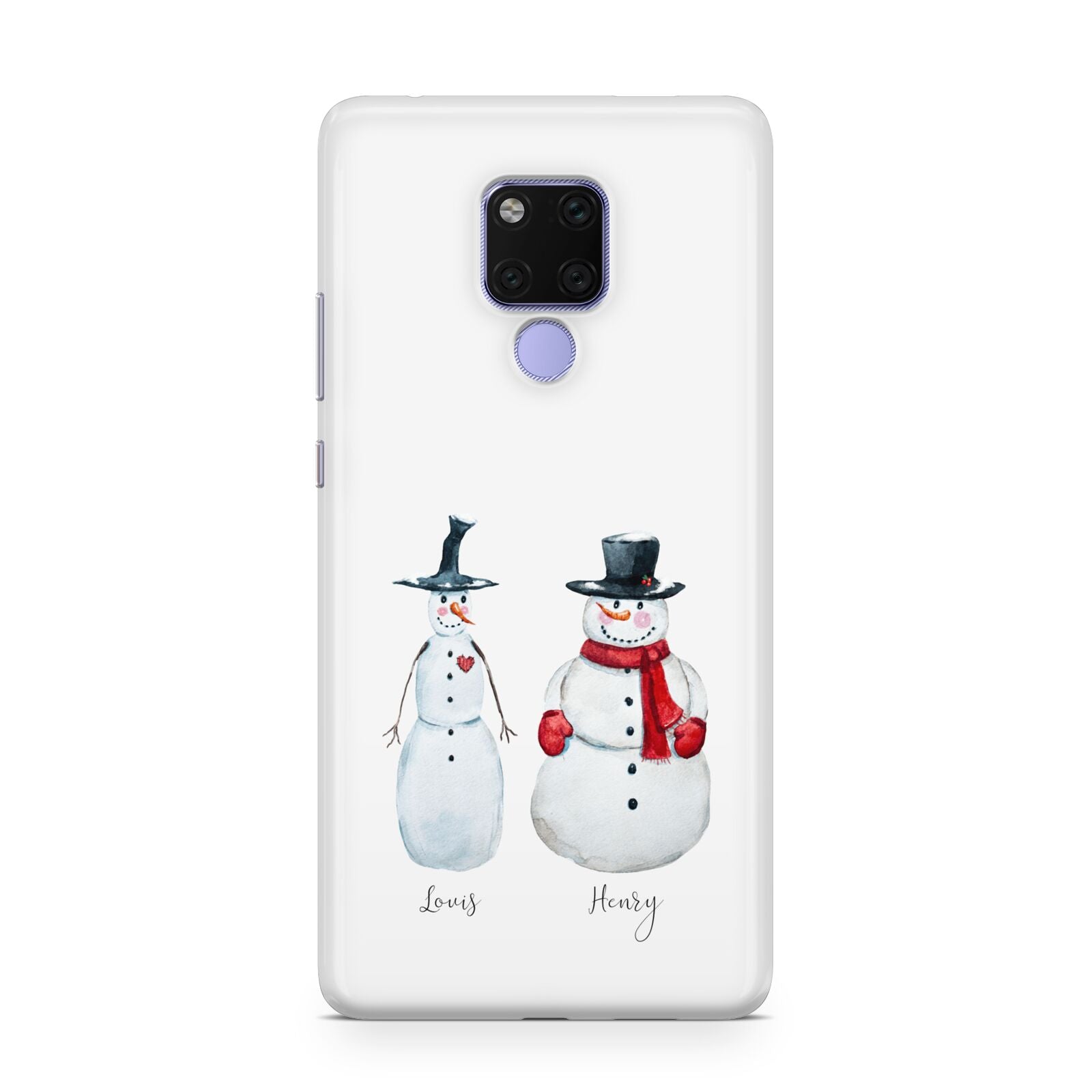 Personalised Two Snowmen Huawei Mate 20X Phone Case