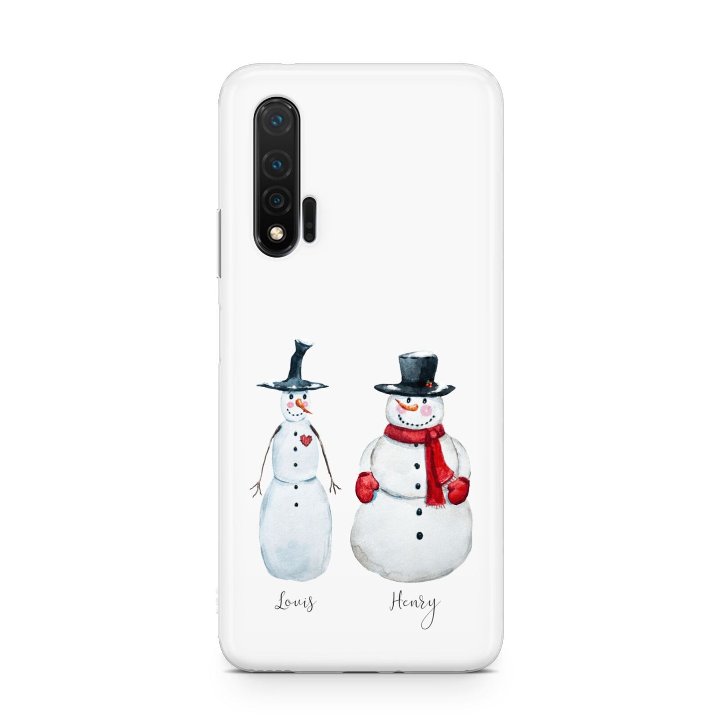 Personalised Two Snowmen Huawei Nova 6 Phone Case