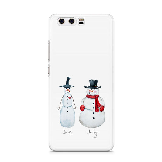 Personalised Two Snowmen Huawei P10 Phone Case