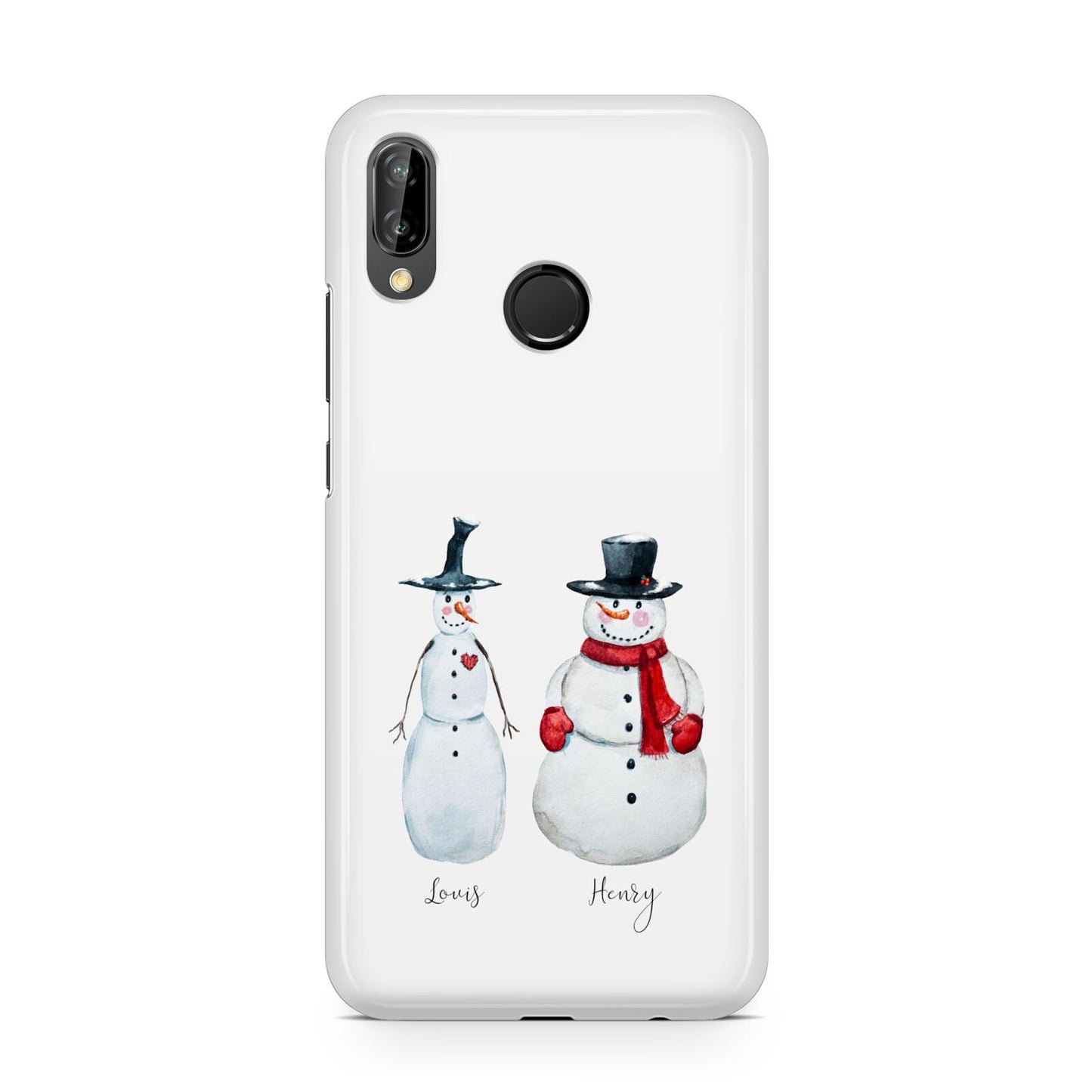 Personalised Two Snowmen Huawei P20 Lite Phone Case