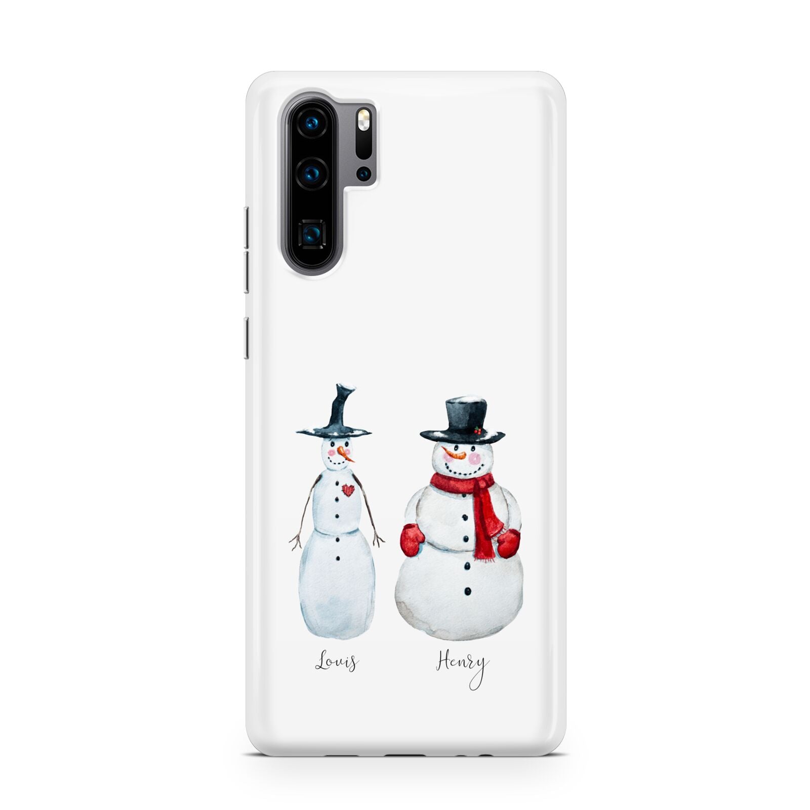 Personalised Two Snowmen Huawei P30 Pro Phone Case