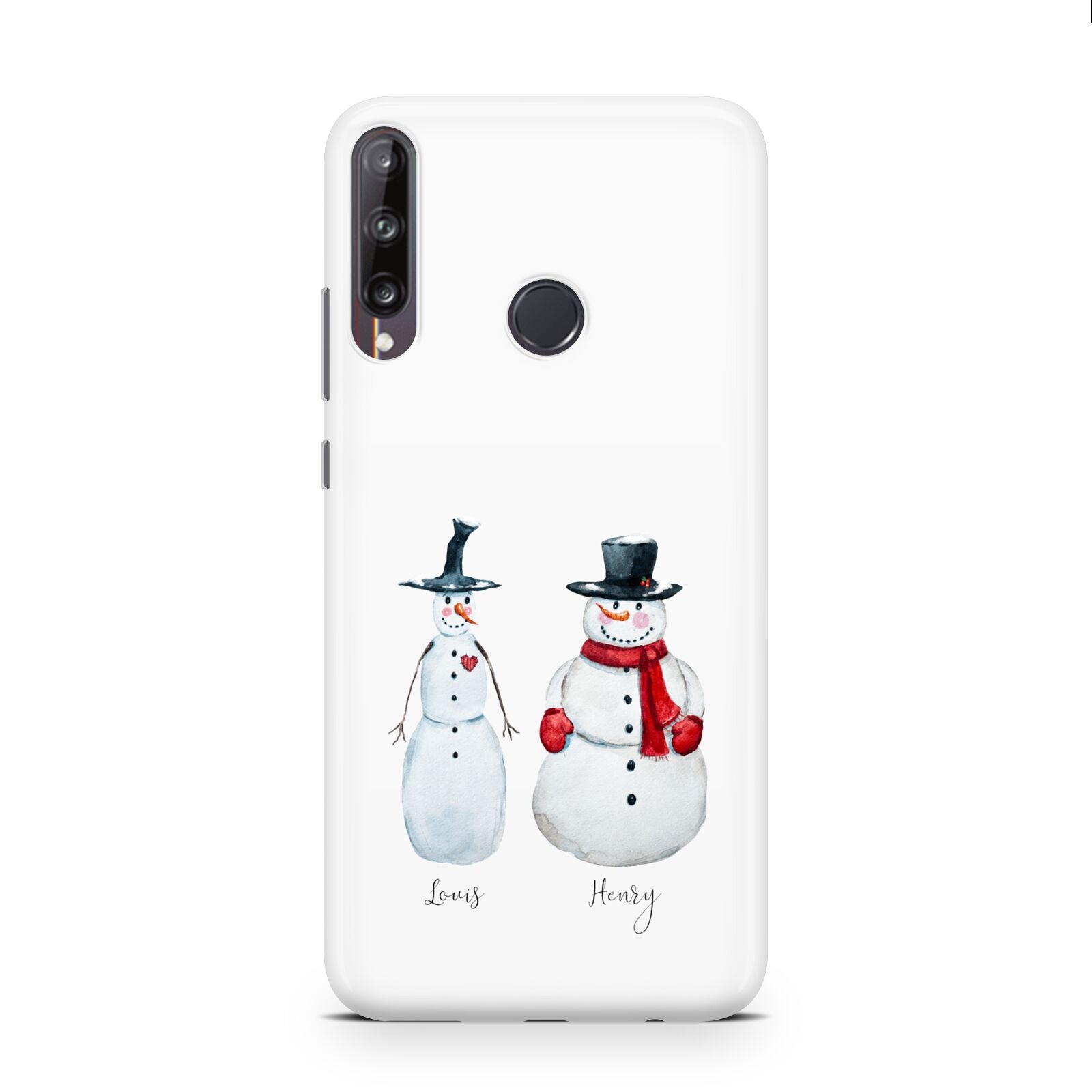 Personalised Two Snowmen Huawei P40 Lite E Phone Case