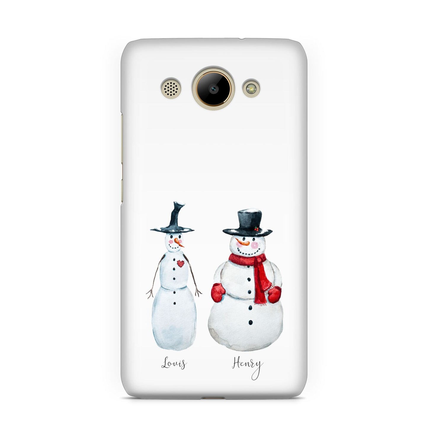 Personalised Two Snowmen Huawei Y3 2017