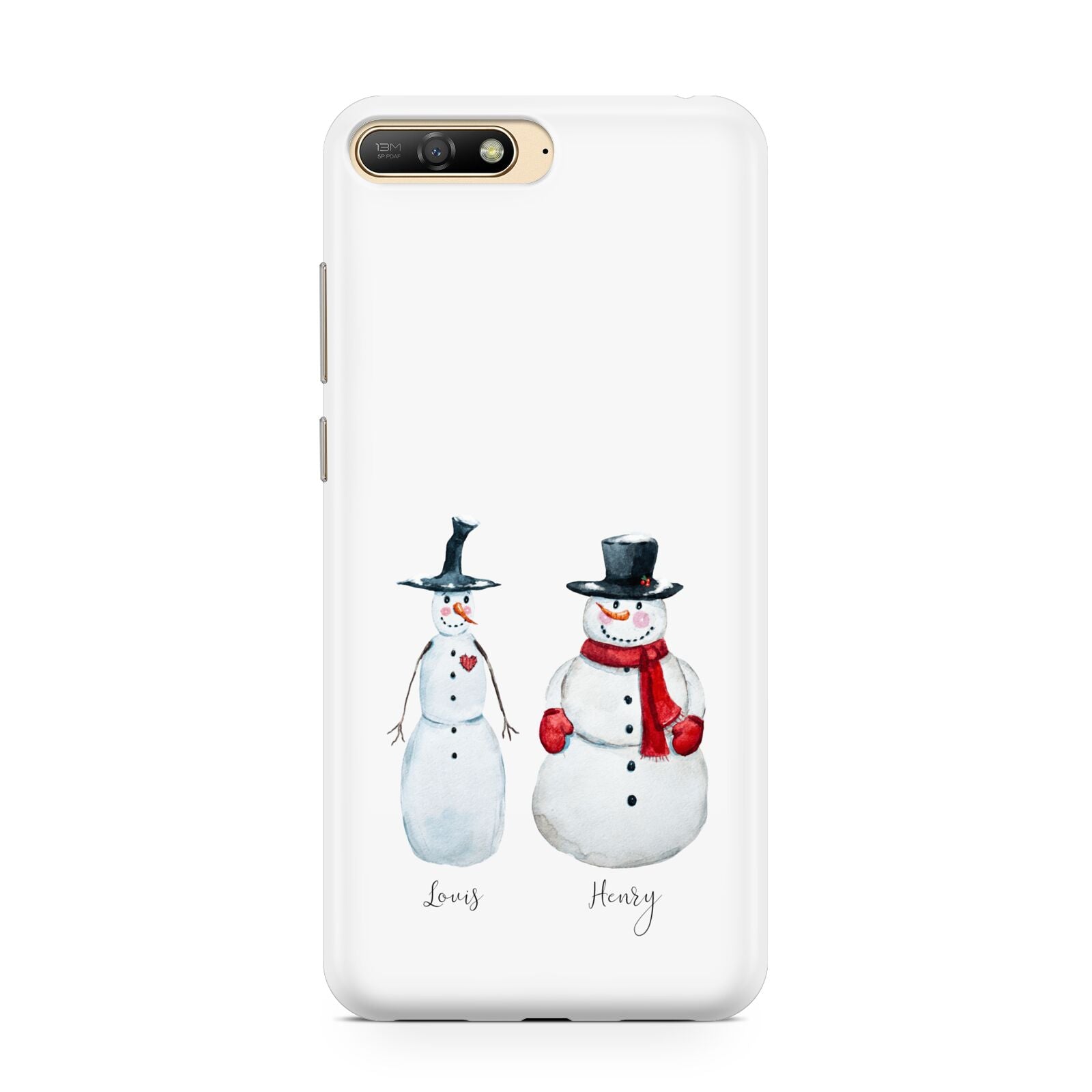 Personalised Two Snowmen Huawei Y6 2018