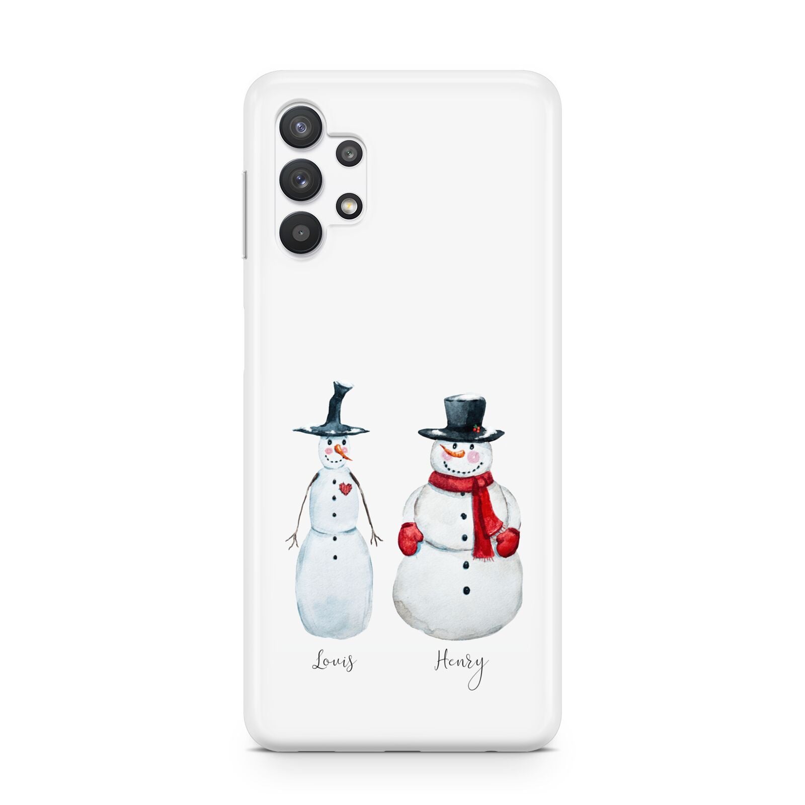 Personalised Two Snowmen Samsung A32 5G Case