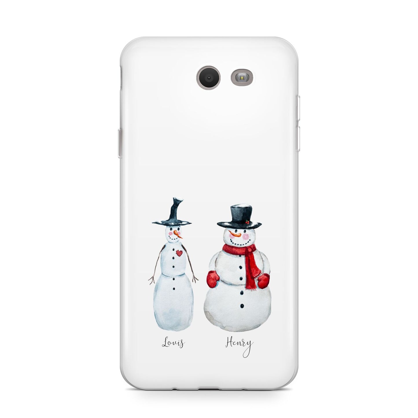 Personalised Two Snowmen Samsung Galaxy J7 2017 Case