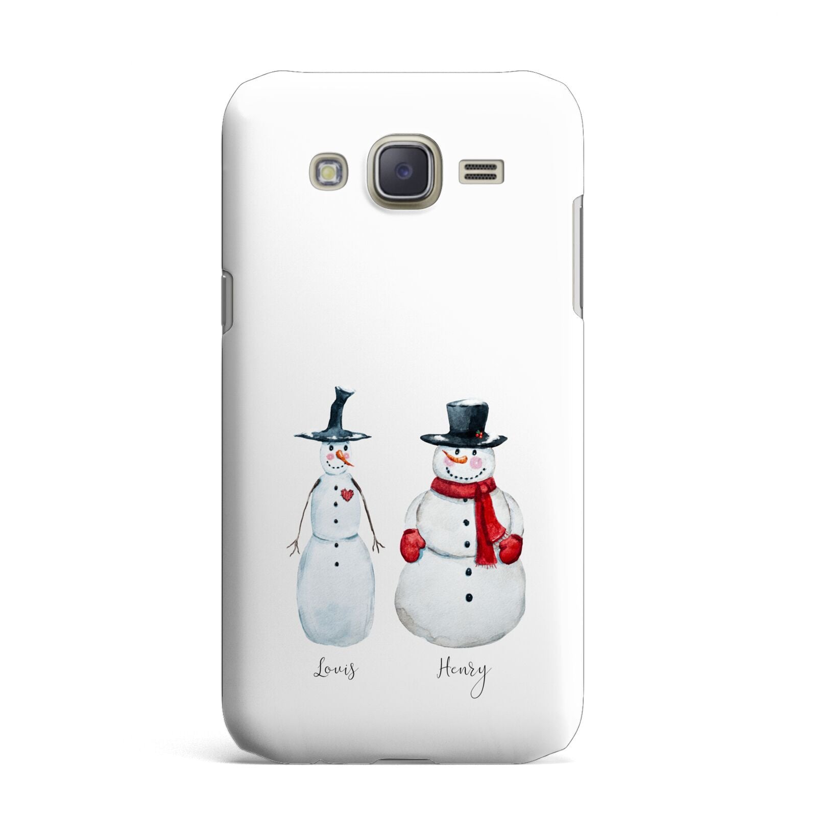 Personalised Two Snowmen Samsung Galaxy J7 Case