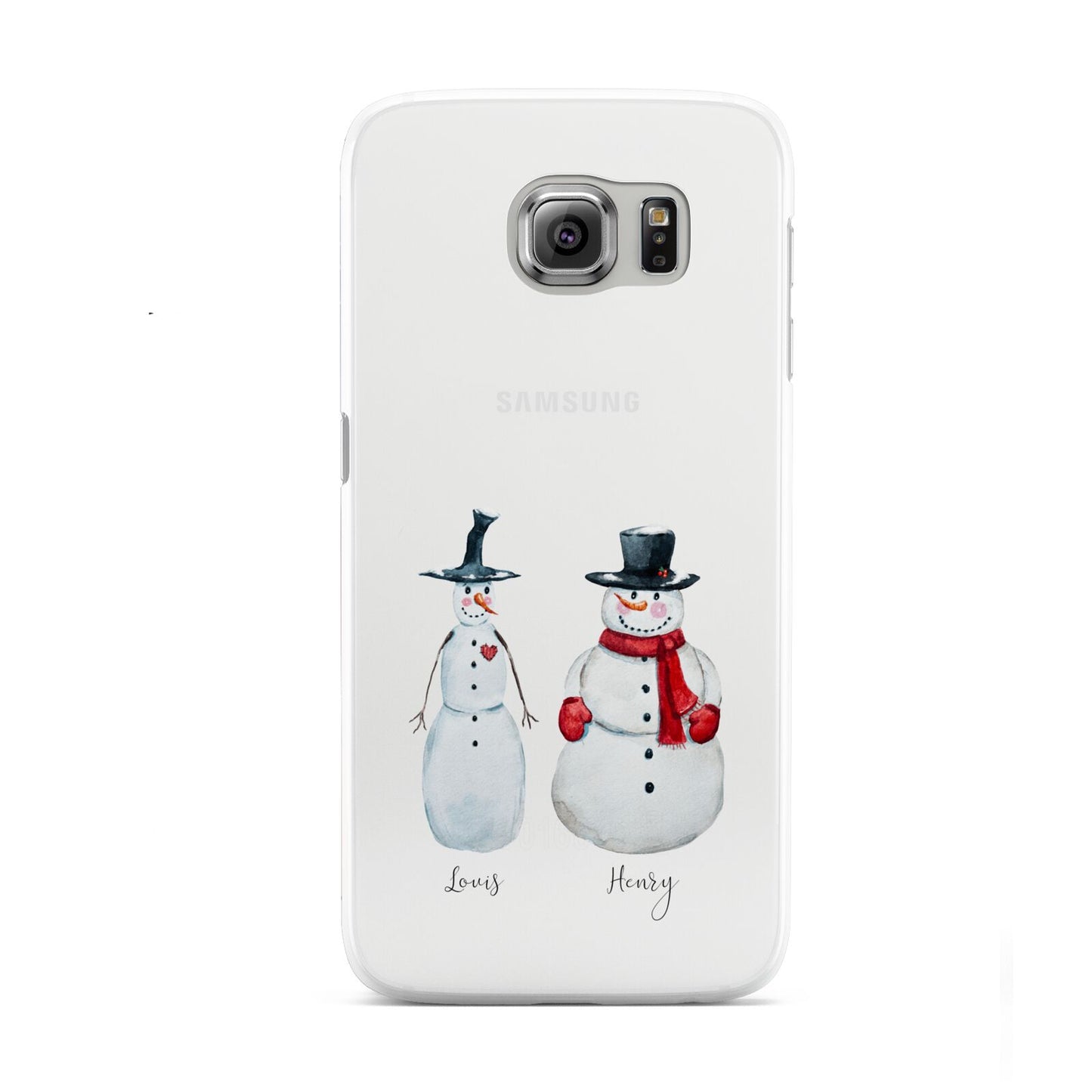 Personalised Two Snowmen Samsung Galaxy S6 Case