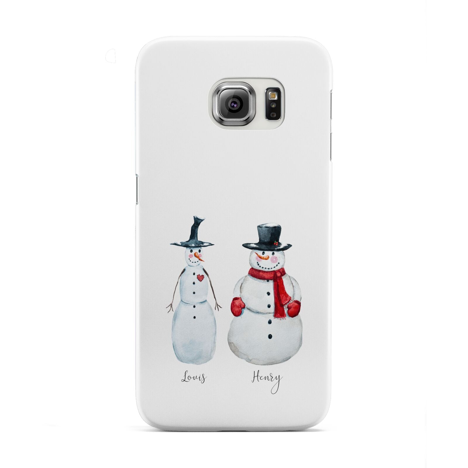 Personalised Two Snowmen Samsung Galaxy S6 Edge Case