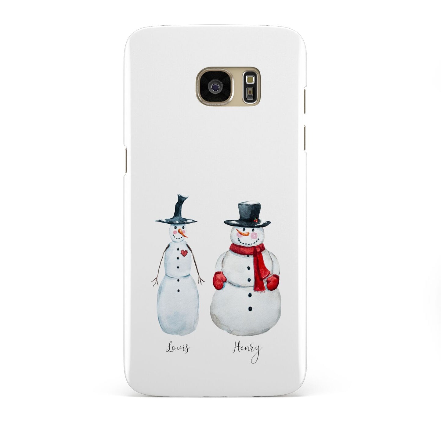 Personalised Two Snowmen Samsung Galaxy S7 Edge Case