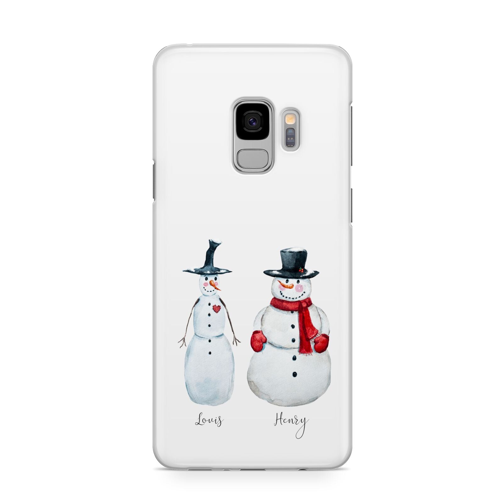 Personalised Two Snowmen Samsung Galaxy S9 Case