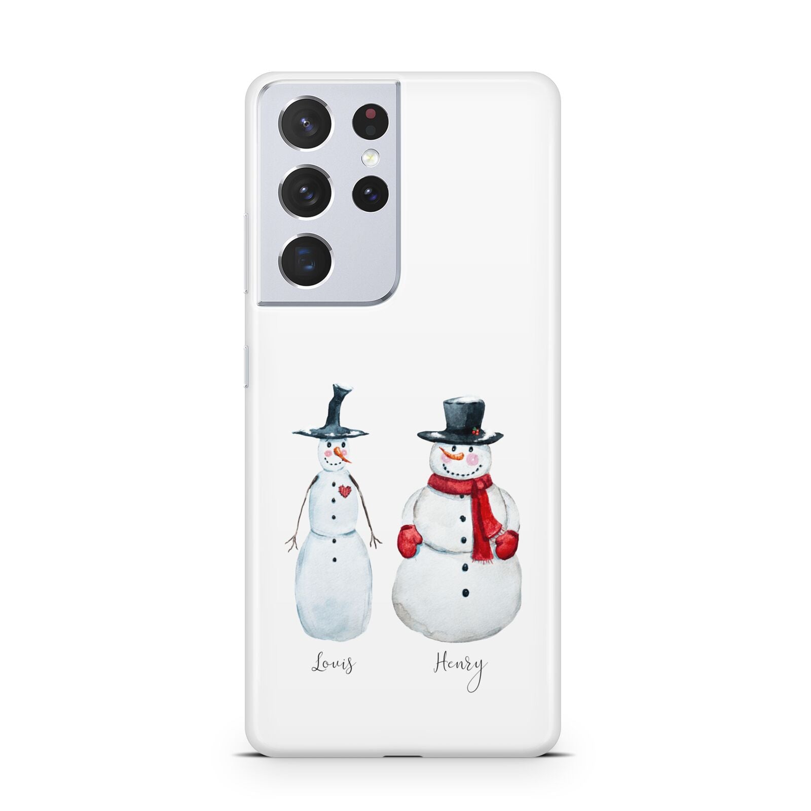 Personalised Two Snowmen Samsung S21 Ultra Case