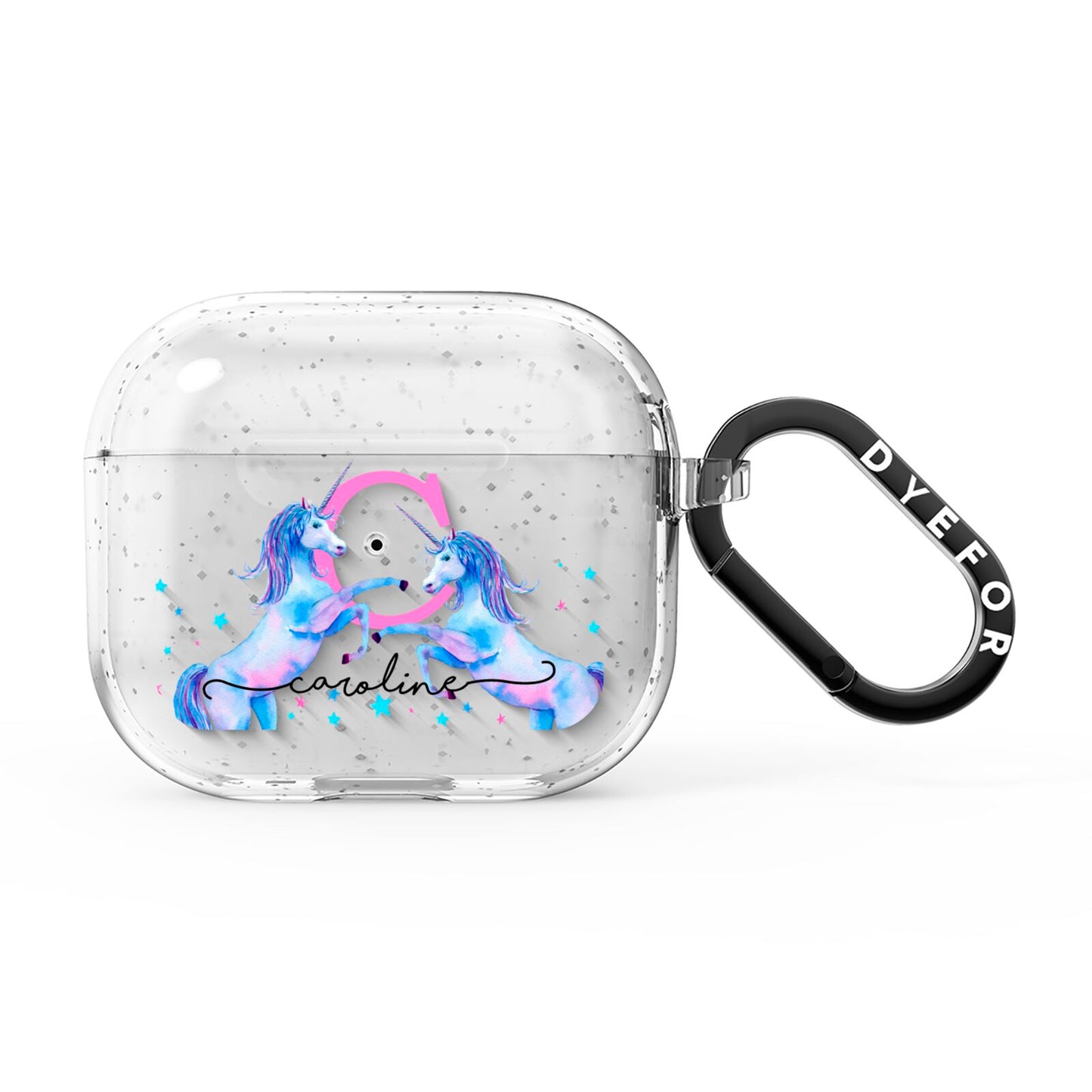 Personalised Unicorn AirPods Glitter Case 3rd Gen