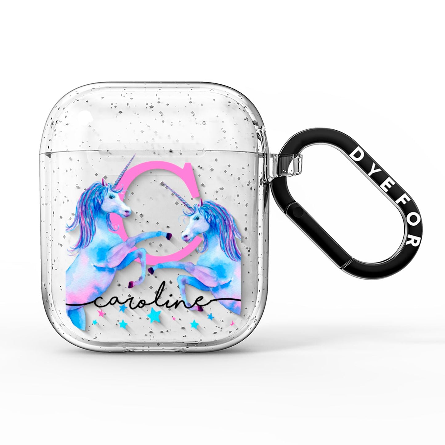 Personalised Unicorn AirPods Glitter Case