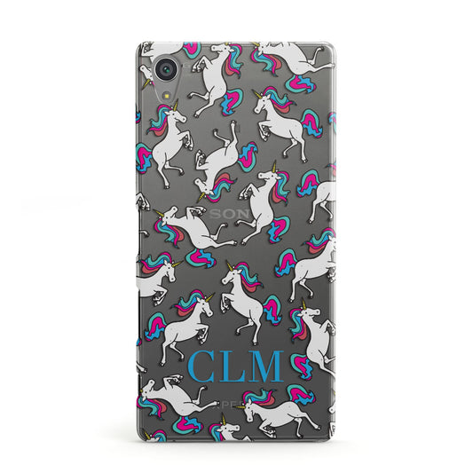 Personalised Unicorn Monogrammed Sony Xperia Case