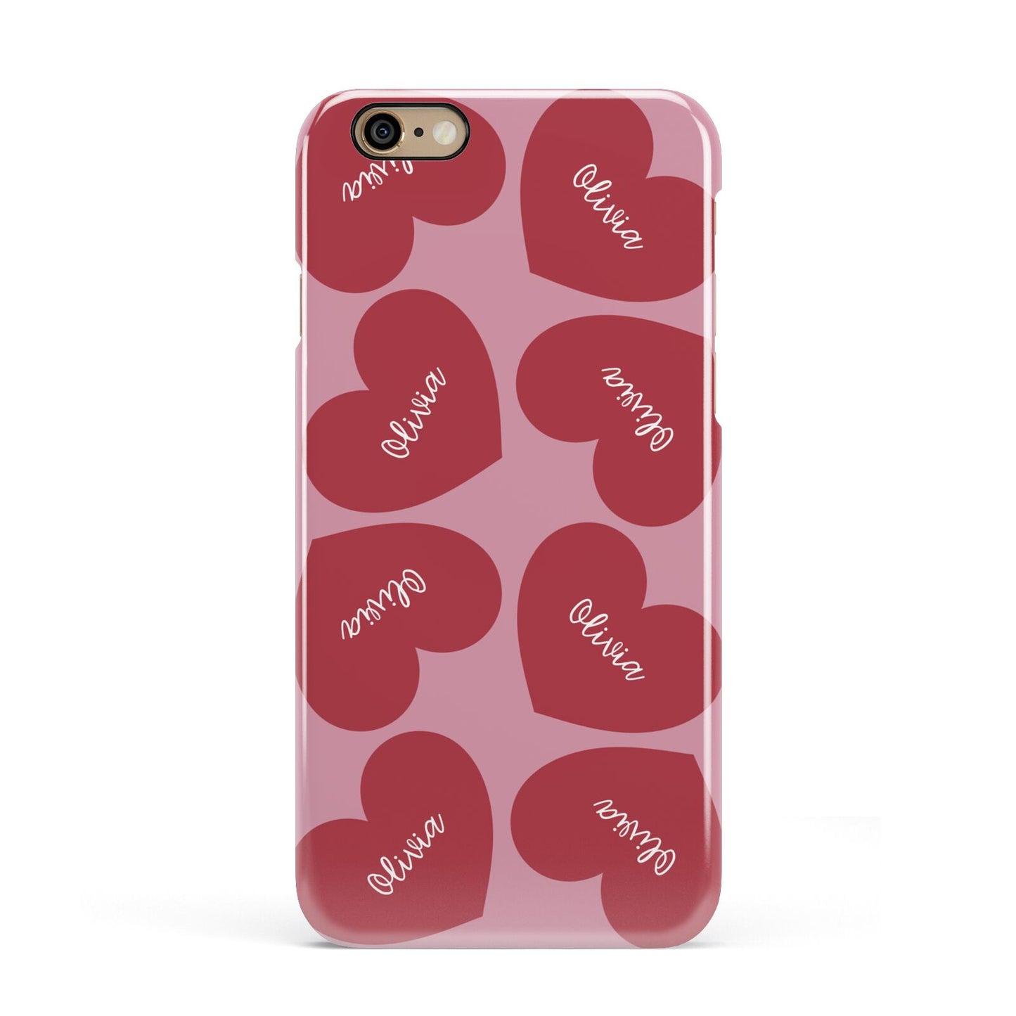 Personalised Valentine Heart Apple iPhone 6 3D Snap Case