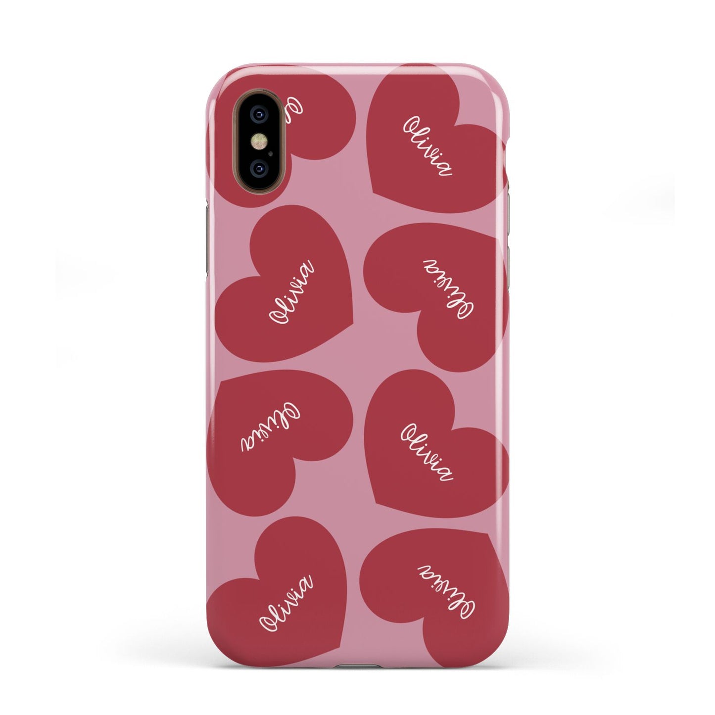 Personalised Valentine Heart Apple iPhone XS 3D Tough