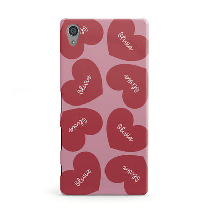 Personalised Valentine Heart Sony Xperia Case