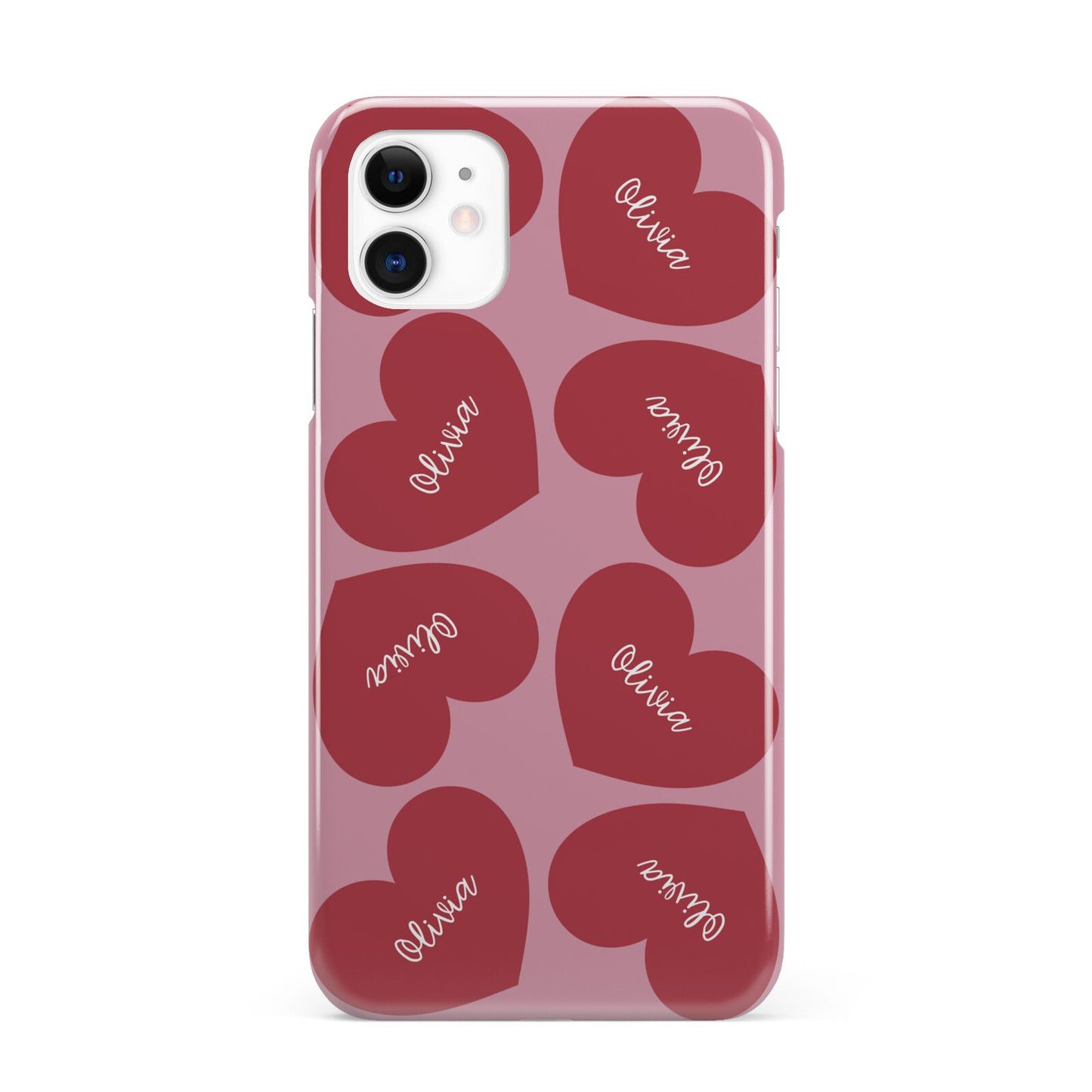 Personalised Valentine Heart iPhone 11 3D Snap Case