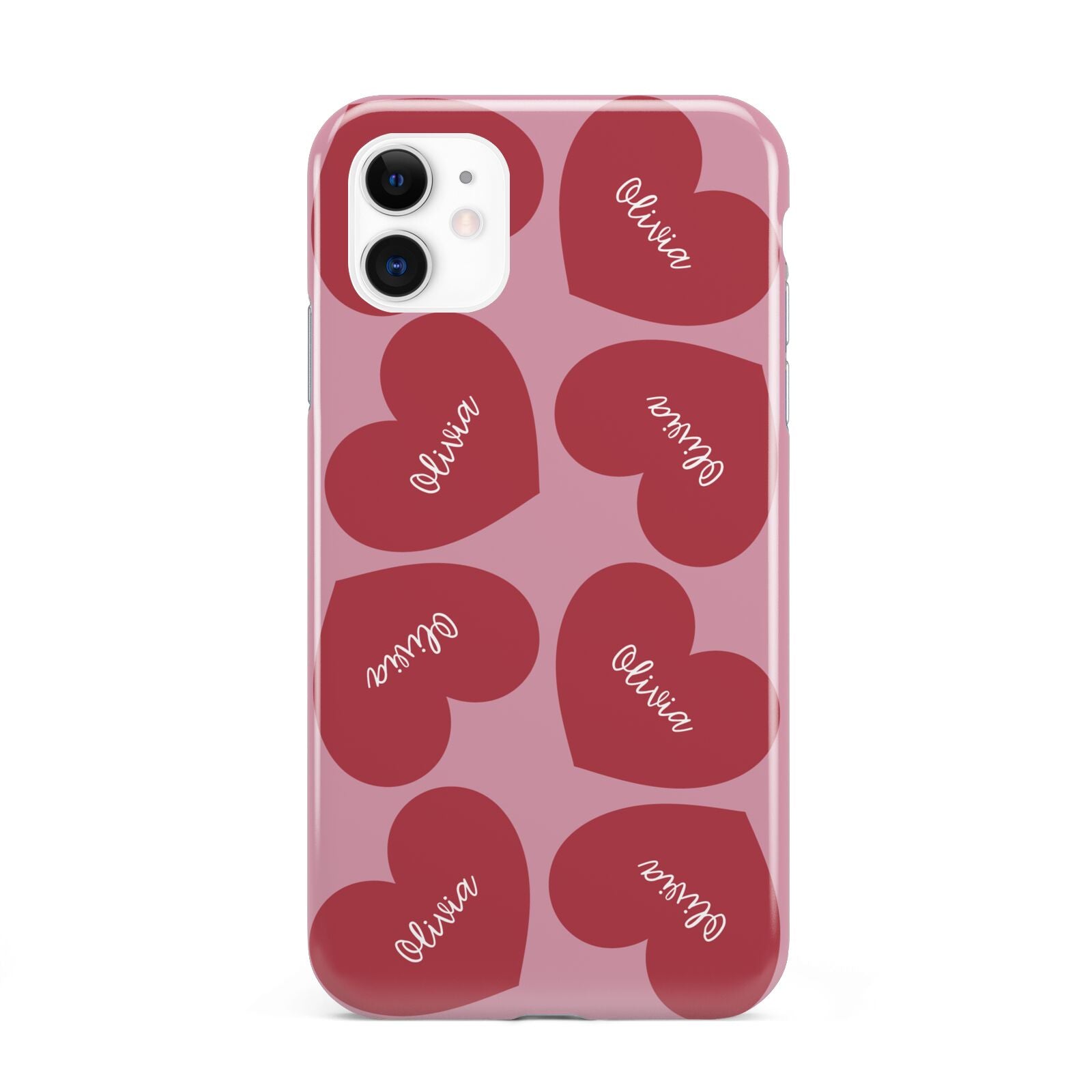 Personalised Valentine Heart iPhone 11 3D Tough Case