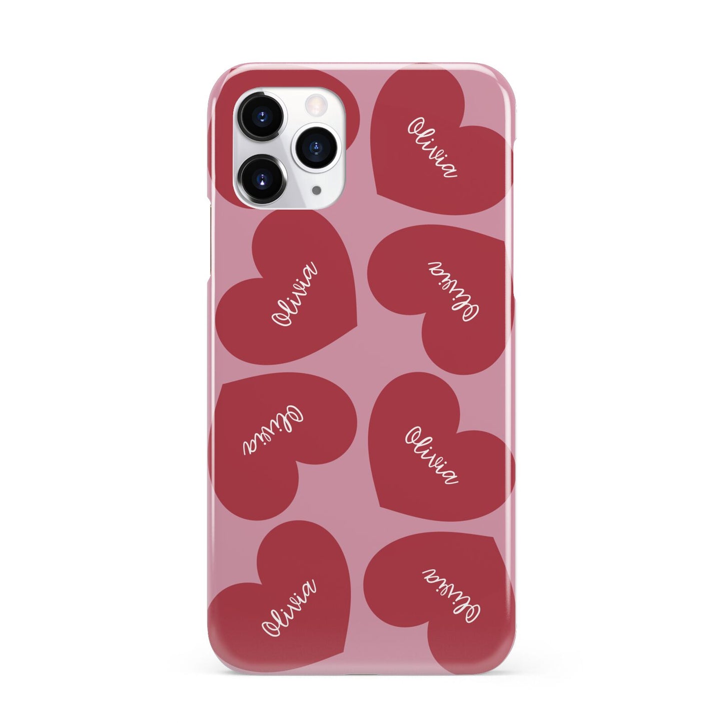 Personalised Valentine Heart iPhone 11 Pro 3D Snap Case