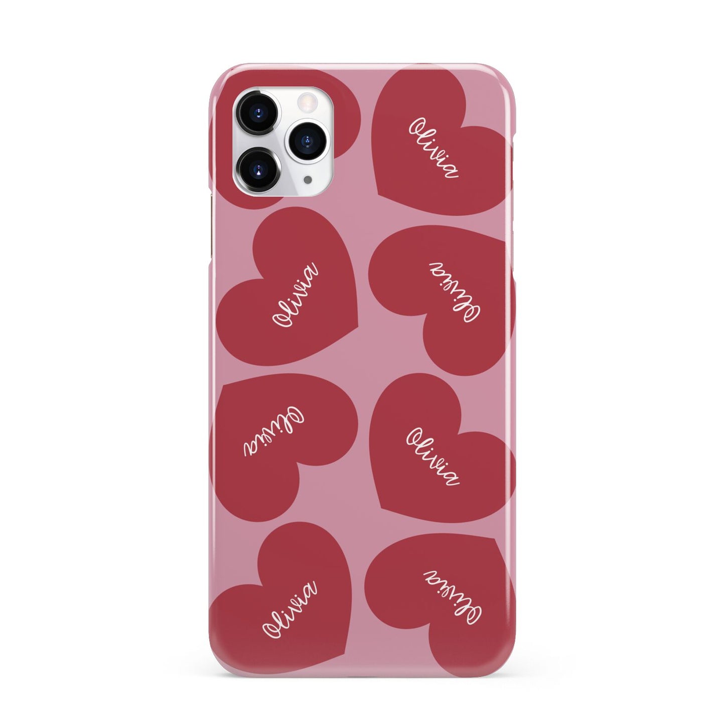 Personalised Valentine Heart iPhone 11 Pro Max 3D Snap Case