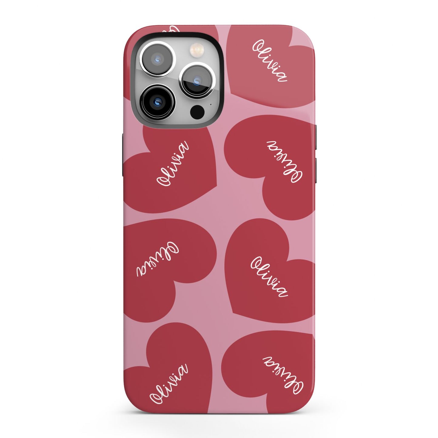 Personalised Valentine Heart iPhone 13 Pro Max Full Wrap 3D Tough Case