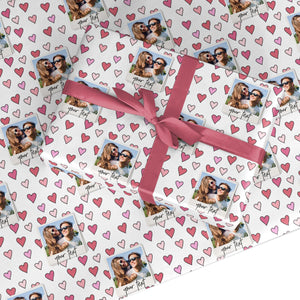 Personalised Valentine's Day Photo Wrapping Paper