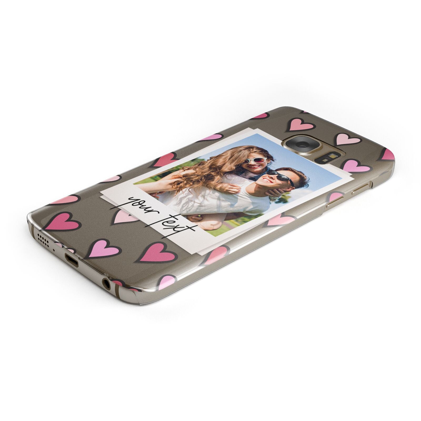 Personalised Valentine s Day Photo Protective Samsung Galaxy Case Angled Image