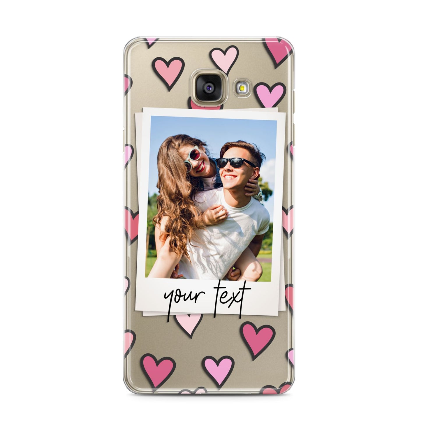 Personalised Valentine s Day Photo Samsung Galaxy A3 2016 Case on gold phone