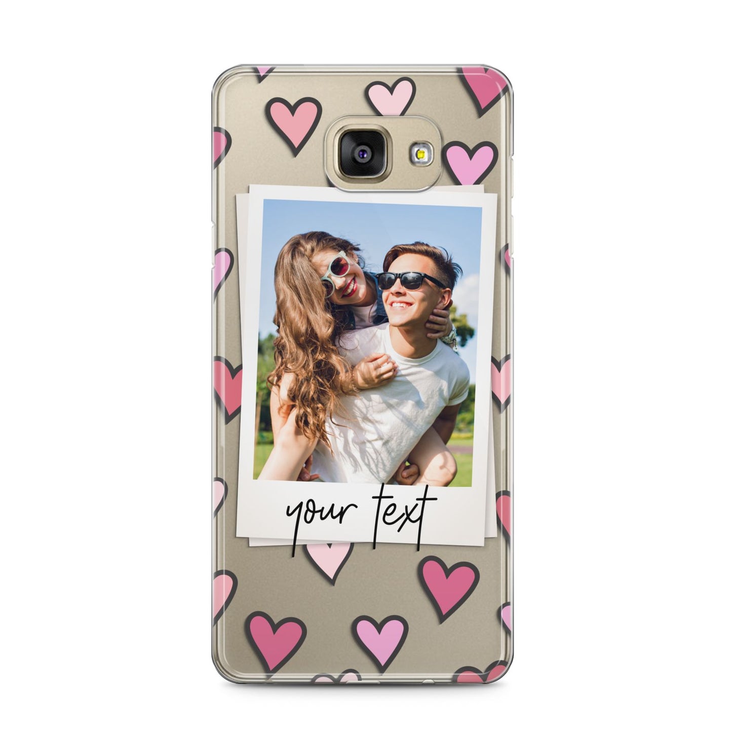 Personalised Valentine s Day Photo Samsung Galaxy A5 2016 Case on gold phone