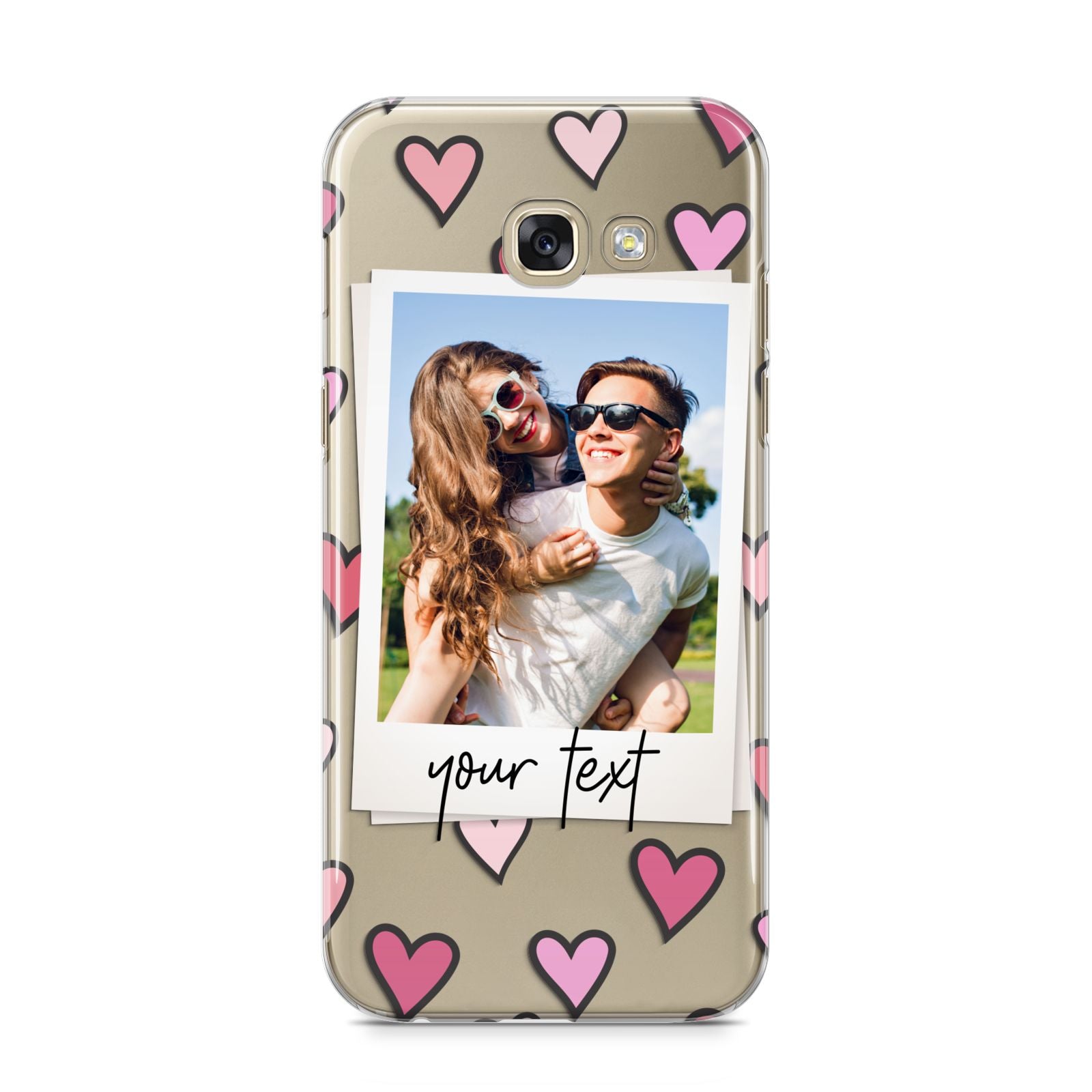 Personalised Valentine s Day Photo Samsung Galaxy A5 2017 Case on gold phone