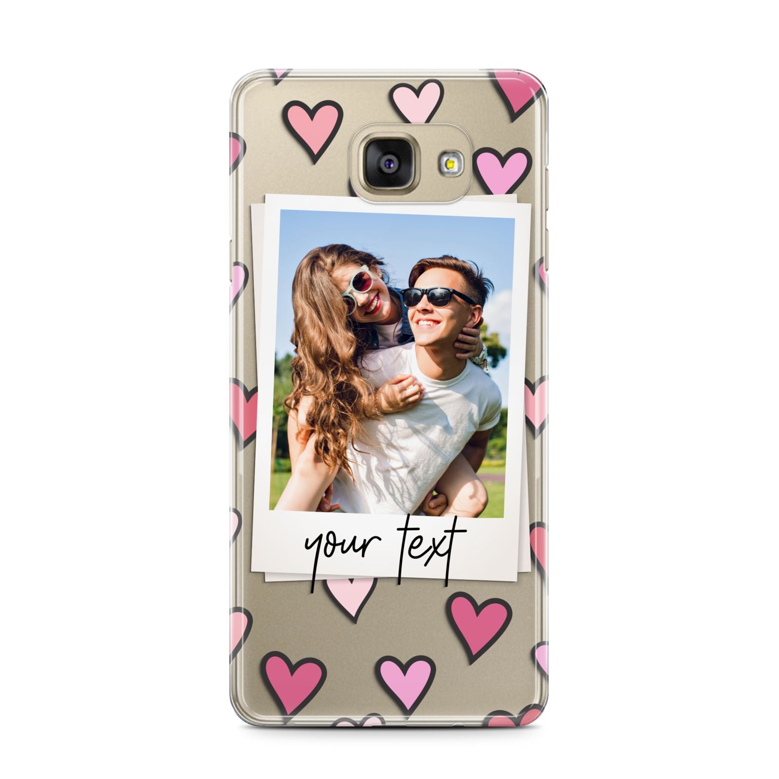 Personalised Valentine s Day Photo Samsung Galaxy A7 2016 Case on gold phone