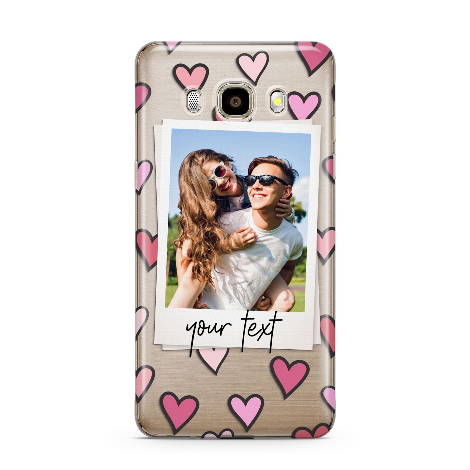 Personalised Valentine s Day Photo Samsung Galaxy J7 2016 Case on gold phone