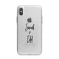 Personalised Valentines Couple Names Black iPhone X Bumper Case on Silver iPhone Alternative Image 1