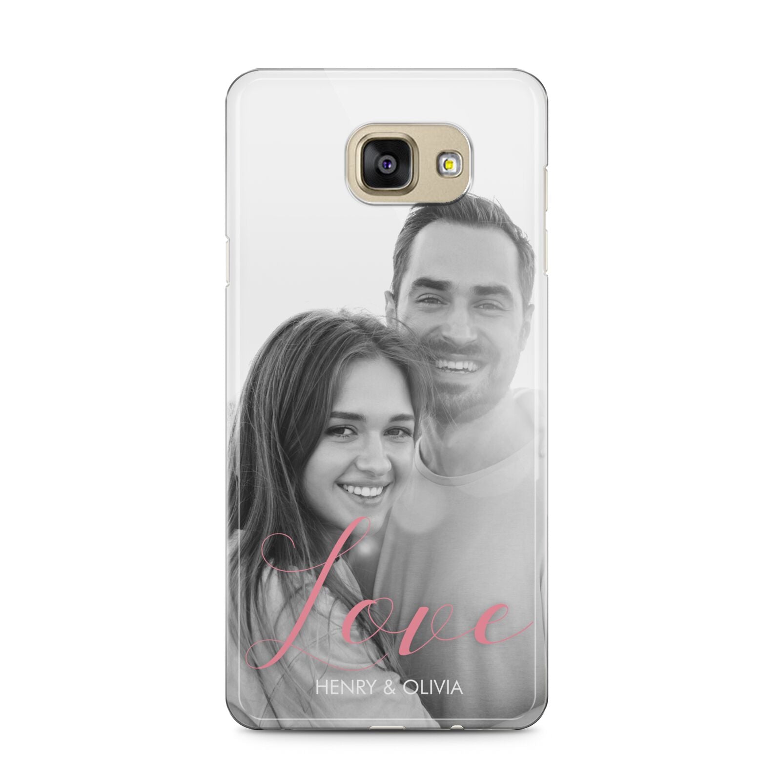 Personalised Valentines Day Photo Samsung Galaxy A5 2016 Case on gold phone