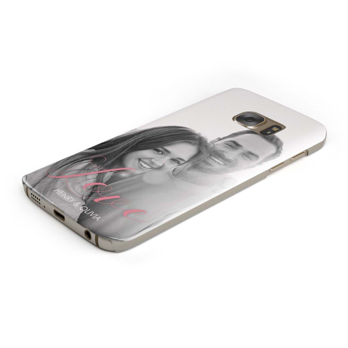 Personalised Valentines Day Photo Samsung Galaxy Case Bottom Cutout